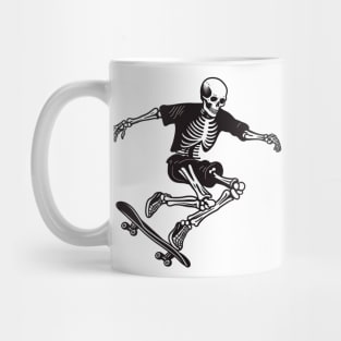 skull on skateboard Mug